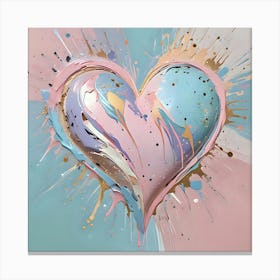 Heart Splatter 1 Canvas Print