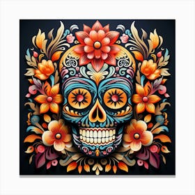 Day Of The Dead Skull 7 Canvas Print