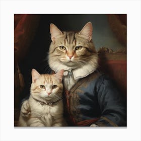 Cat And A Lady Canvas Print