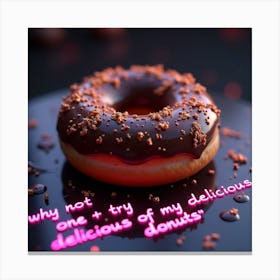 Why Not Try My Delicious Donuts Stock Videos & Royalty-Free Footage Canvas Print