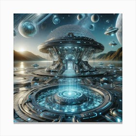 Alien Space Station Canvas Print