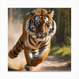 Tiger Running Canvas Print