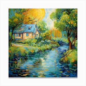 Vibrant Riverview Retreat Canvas Print