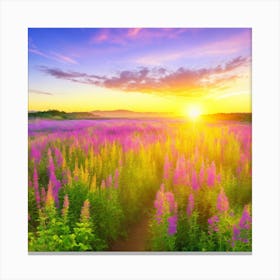 Dreamshaper V7 Photo Beautiful Colorful Wild Plants Background 0 Canvas Print