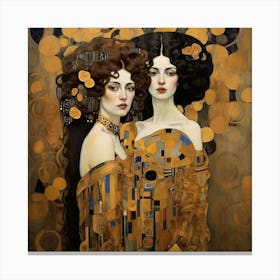  Klimt Ladies Art Print 1 Canvas Print
