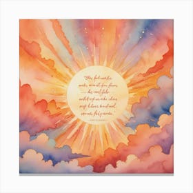 Sun And Clouds Canvas Print