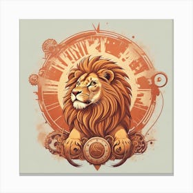 Steampunk Lion Canvas Print