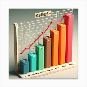 Sales Graph 1 Canvas Print