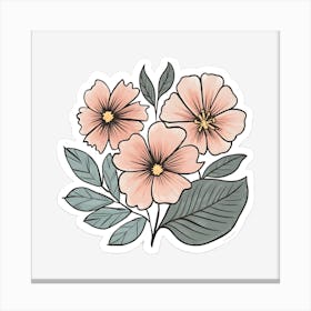 Pink Flowers 4 Canvas Print