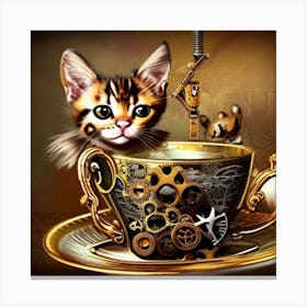Steampunk Cat 4 Canvas Print