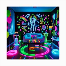 Neon Room Canvas Print