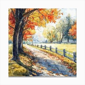 Autumn Path Canvas Print