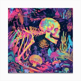 Psychedelic Skeleton 2 Canvas Print