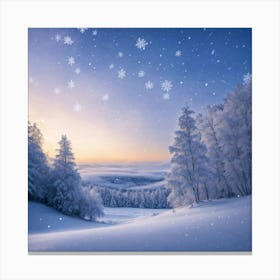 Snowy Landscape Canvas Print