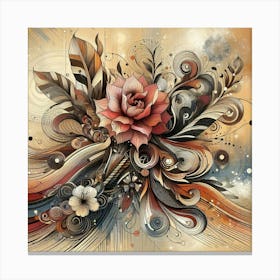 Abstract Floral Painting 6 Canvas Print