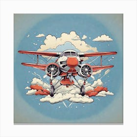 Airplane In The Sky 3 Canvas Print