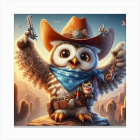 Cowboy Owl, Cowboy Owl, Cowboy Owl, Cowboy Owl, Cowboy Owl, Canvas Print