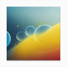 Abstract Bubbles Winter Night Canvas Print