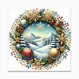 Christmas Wreath 1 Canvas Print