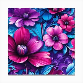 Flowers Wallpaper 7 Canvas Print