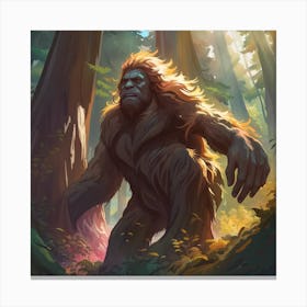 Bigfoot Happy Canvas Print