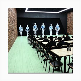 Group Of People In A Classroom 2 Canvas Print