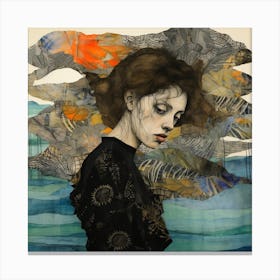 'The Woman In The Water' Canvas Print