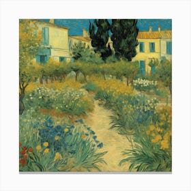 Garden in Bloom Arles, c.1888 Vincent van Gogh 3 Canvas Print