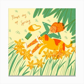 First Day Of Spring Illustration Canvas Print