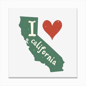 I Love California Canvas Print