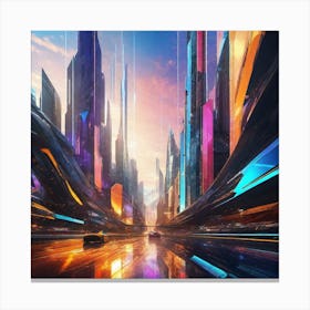 Futuristic City 140 Canvas Print