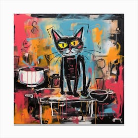 Cat In The Kitchen 1 Canvas Print