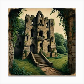 Castle In The Woods Canvas Print