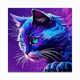 Blue Cat 2 Canvas Print