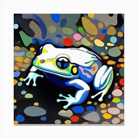 Frog in mist Canvas Print