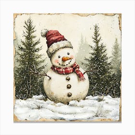 Snowman 2 Canvas Print