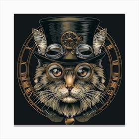 Steampunk Cat 32 Canvas Print