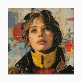 'The Girl In The Yellow Jacket' Canvas Print