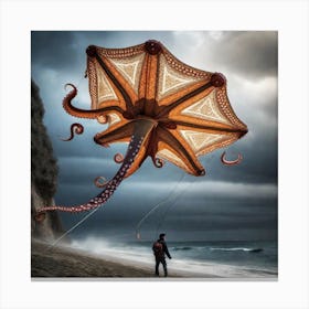 Octopus Kite Canvas Print