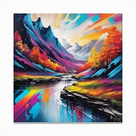 Rainbow In The Mountains Canvas Print