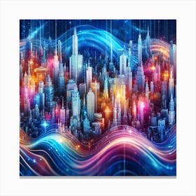 Futuristic Cityscape 1 Canvas Print