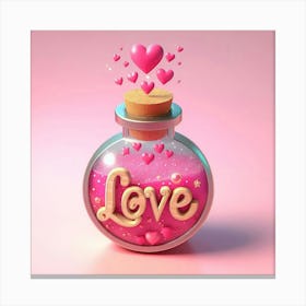 Love In A Bottle Canvas Print