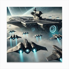 Tempest Class Carrier Support Drones Canvas Print