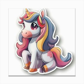 Unicorn Sticker 6 Canvas Print