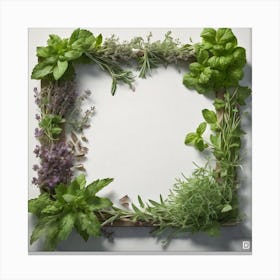 Frame Of Herbs 18 Canvas Print