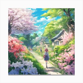 Sakura Blossoms -spring season Canvas Print