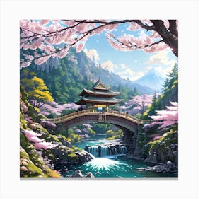 Asian Landscape Painting Canvas Print