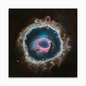 Shimmering Veil Circul Nebula S Aura Canvas Print