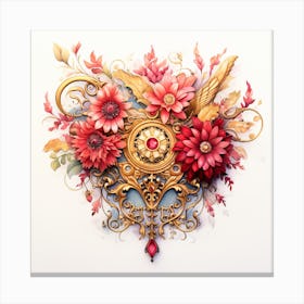 Clockwork Flowers Canvas Print