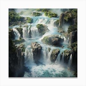Forest Waterfall Canvas Print